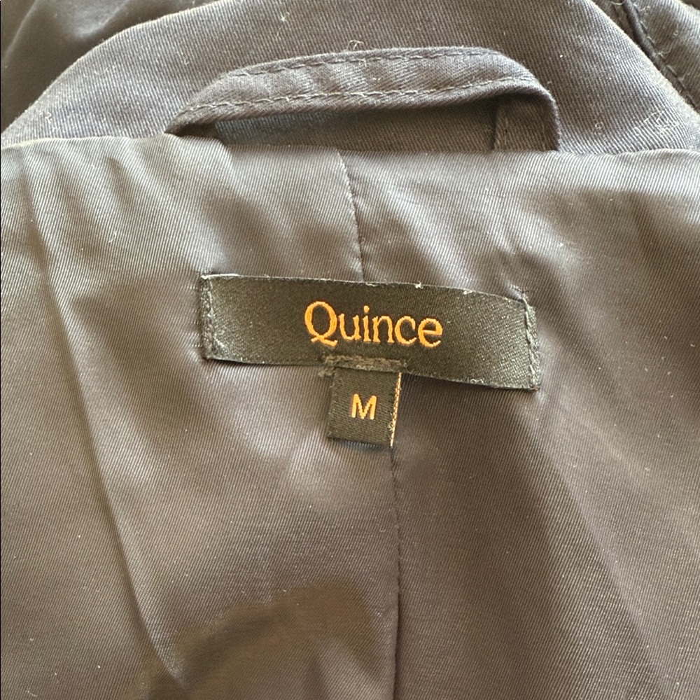 Quince Dark Blue Trench Coat - Picture 3 of 3